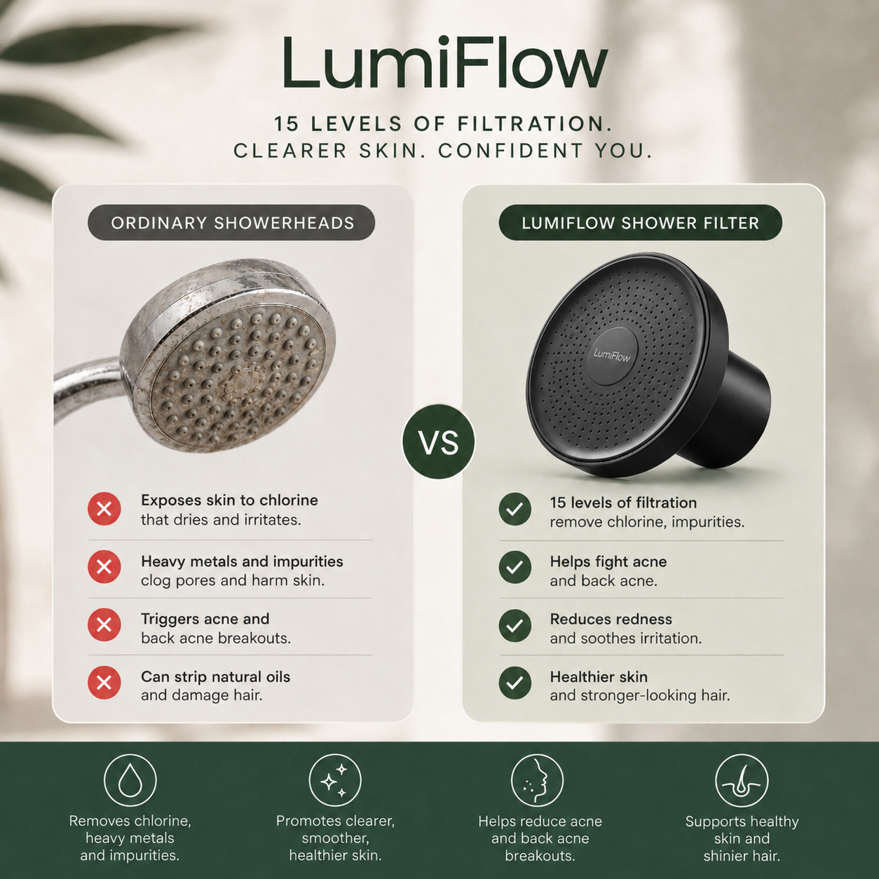 LumiFlow™ Filtered Showerhead